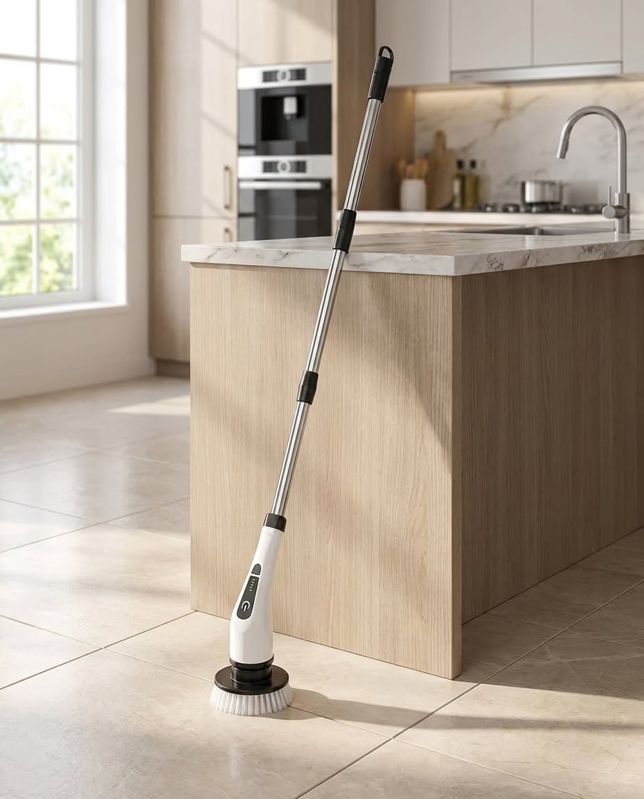 Cepillo eléctrico para baño, cocina y toda la casa
