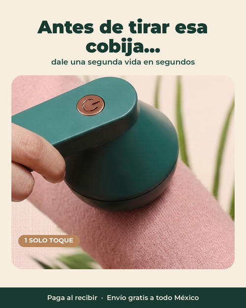 Antes de tirar esa cobija - quitapelusas en acción